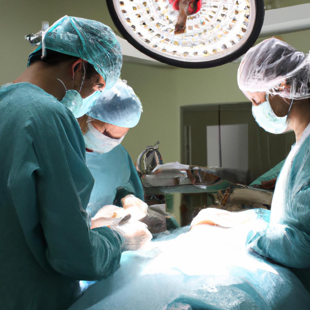 Person undergoing surgical procedure